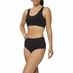 Nancy Ganz Bamboo Waisted Brief 2 Pack Black -Women's Clothing store online BP632150001 black 6