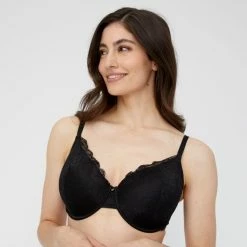 Sash & Rose Classic Lace Underwire Bra Black