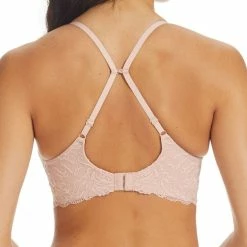 Fine-Lines Women's Supersoft Lace Wirefree Bra Cosmetic Pink