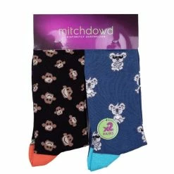 Mitch Dowd Bamboo Animals Sock 2 Pack Multicoloured 8 - 13 -Women's Clothing store online BP633252001 multi msc 3