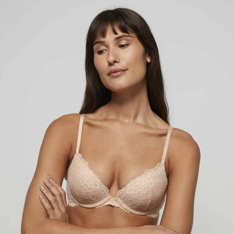 Pleasure State My Fit Lace Push Up Plunge Bra Beige 6 Pleasure State My Fit Lace Push Up Plunge Bra Beige - Image 4