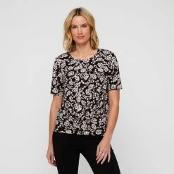 Khoko Smart Pleat Front Ruffle Sleeve Top Jasmin -Women's Clothing store online BP634850001 jasmin