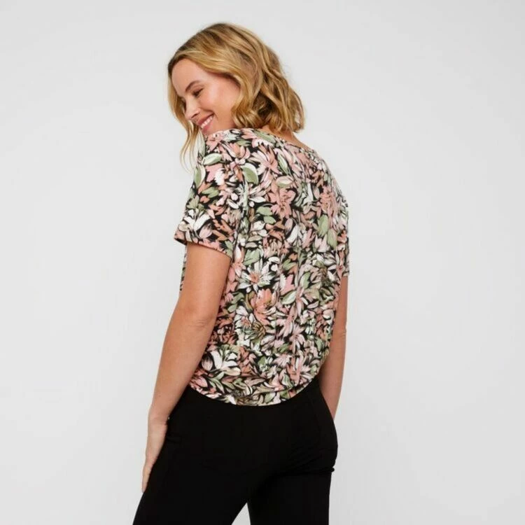 Khoko Smart Ruched Hem Jersey Top Magnolia X Large 6 Khoko Smart Ruched Hem Jersey Top Magnolia X Large - Image 4