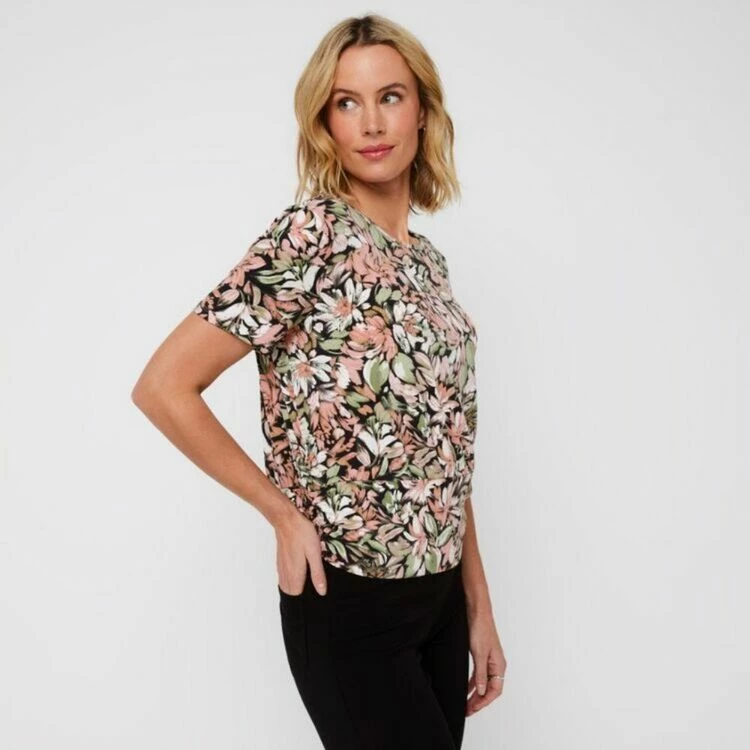 Khoko Smart Ruched Hem Jersey Top Magnolia X Large 4 Khoko Smart Ruched Hem Jersey Top Magnolia X Large - Image 2