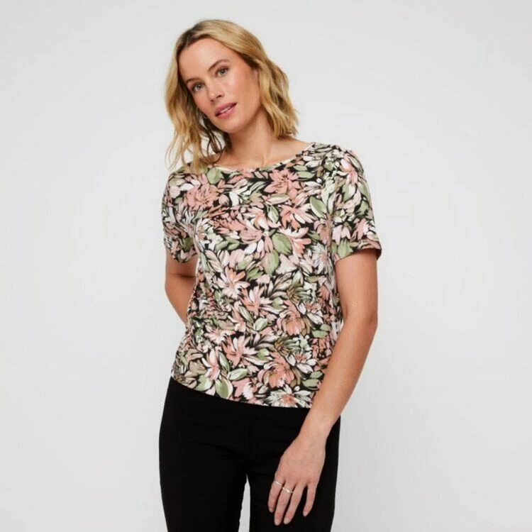 Khoko Smart Ruched Hem Jersey Top Magnolia X Large 3 Khoko Smart Ruched Hem Jersey Top Magnolia X Large