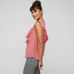Khoko Smart Ruffle Detail Blouse Brandy -Women's Clothing store online BP634860001 brandy mpk 2