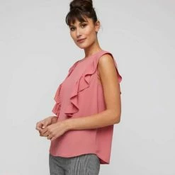 Khoko Smart Ruffle Detail Blouse Brandy -Women's Clothing store online BP634860001 brandy mpk 4