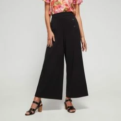 Leona Edmiston Ruby Wide Leg Pant Black 16 19 Leona Edmiston Ruby Wide Leg Pant Black 16 -Women's Clothing store online BP634870001 black 25