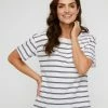 KHOKO COLLECTION COTTON SLUB TEE 1 KHOKO COLLECTION COTTON SLUB TEE -Women's Clothing store online BP639777001 stripe msc 4
