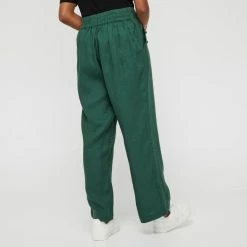 Khoko Smart Women's Linen Wide Leg Button Trim Moss Pant Moss 19 Khoko Smart Women's Linen Wide Leg Button Trim Moss Pant Moss -Women's Clothing store online BP639939001 moss 2