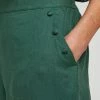 Khoko Smart Women's Linen Wide Leg Button Trim Moss Pant Moss -Women's Clothing store online BP639939001 moss 9