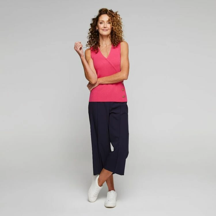 Jane Lamerton Cross Front Knit Top Cyclamen 5 Jane Lamerton Cross Front Knit Top Cyclamen - Image 3