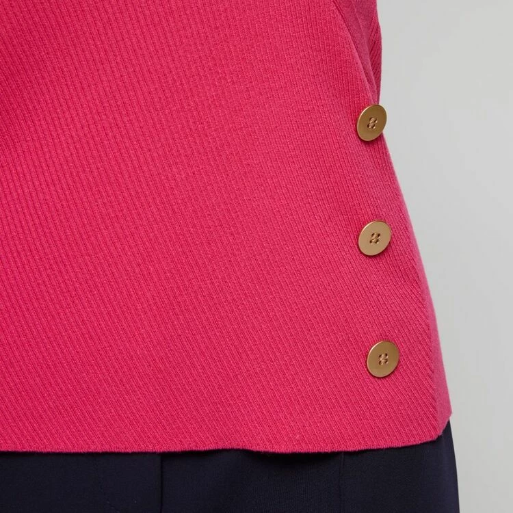 Jane Lamerton Cross Front Knit Top Cyclamen 4 Jane Lamerton Cross Front Knit Top Cyclamen - Image 2