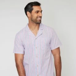 Nic Morris Short Cotton Poplin Pj Set Multicoloured Stripe -Women's Clothing store online BP640796004 multi stripe 4