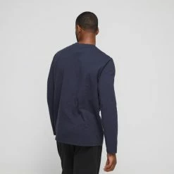 Nic Morris Men's Long Sleeve Pyjama Crew Neck T-Shirt Black -Women's Clothing store online BP640879008 black 2