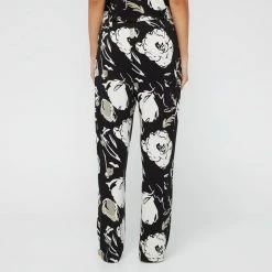 Jane Lamerton Women's Moonflower Sleep Pant Black & Print -Women's Clothing store online BP641010005 blk prn 2