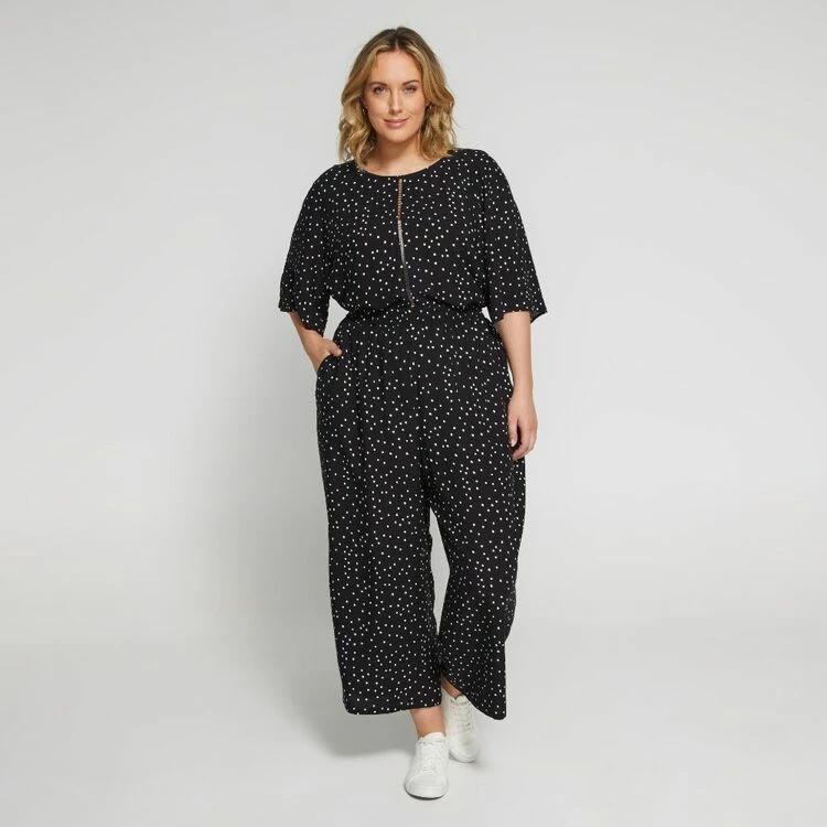 Khoko Plus Straight Leg Pant Black, White & Spot 5 Khoko Plus Straight Leg Pant Black, White & Spot - Image 3