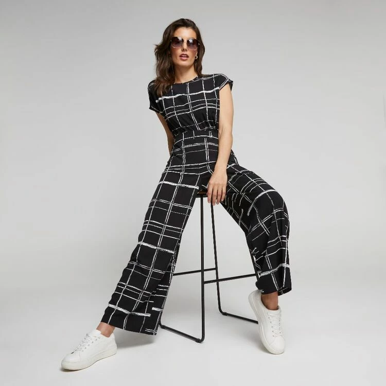 Jane Lamerton Wide Leg Pant Black & White 8 Jane Lamerton Wide Leg Pant Black & White - Image 6