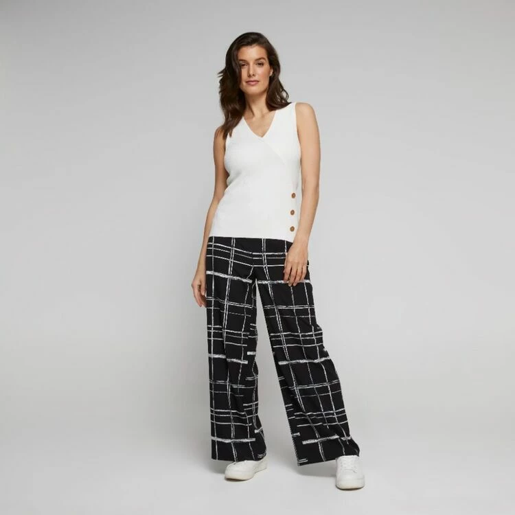 Jane Lamerton Wide Leg Pant Black & White 6 Jane Lamerton Wide Leg Pant Black & White - Image 4