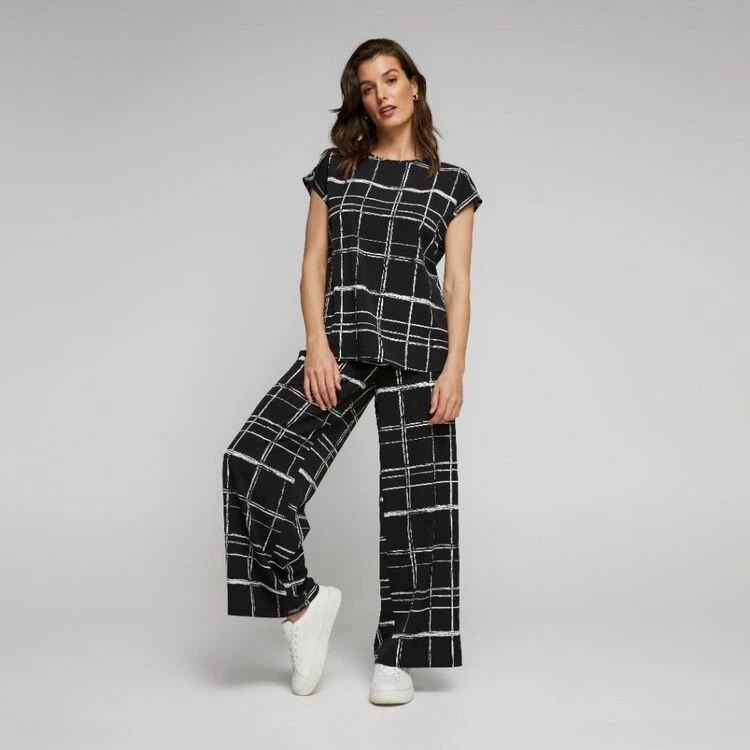 Jane Lamerton Wide Leg Pant Black & White 5 Jane Lamerton Wide Leg Pant Black & White - Image 3