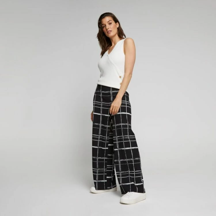 Jane Lamerton Wide Leg Pant Black & White 9 Jane Lamerton Wide Leg Pant Black & White - Image 7
