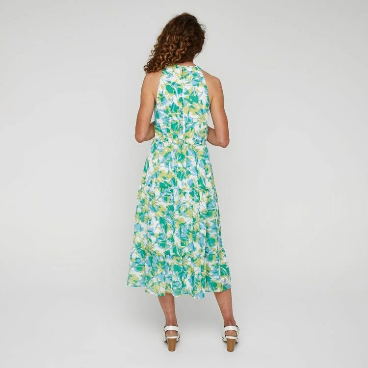 Jane Lamerton Bloom Print Halter Neck Midi Dress Bloom 6 Jane Lamerton Bloom Print Halter Neck Midi Dress Bloom - Image 4