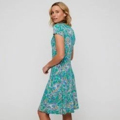 Khoko Smart Women's Wrap Front Jersery Dress Paisley Print -Women's Clothing store online BP641094005 paisley prn 2