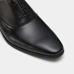 Jeff Banks Men's Oxford Leather Shoe Black