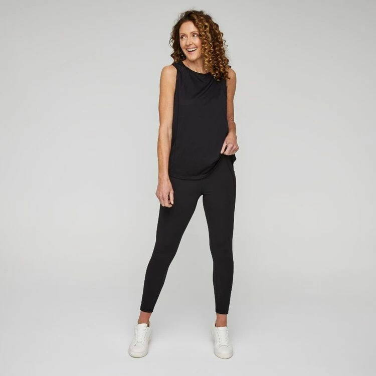 LMA Active Women's Jacquard Insert Tank Black 5 LMA Active Women's Jacquard Insert Tank Black - Image 3