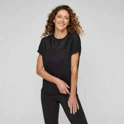 LMA Active Women's Jacquard Insert Tee Black