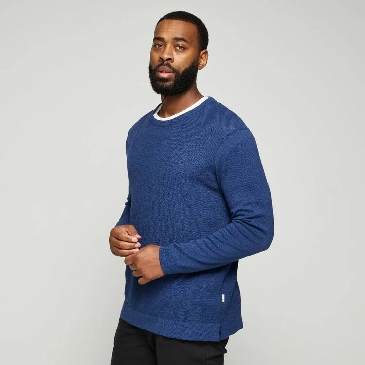JC Lanyon Avery Cotton Cashmere Textured Knit Cobalt 3 JC Lanyon Avery Cotton Cashmere Textured Knit Cobalt