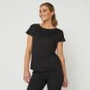 Diadora Mesh Panel Tee Black -Women's Clothing store online BP641586002 black 5