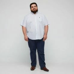 U.S. Polo Assn. Big Printed Dot Short Sleeve Shirt White & Blue 9 U.S. Polo Assn. Big Printed Dot Short Sleeve Shirt White & Blue -Women's Clothing store online BP641591004 wht blue 3