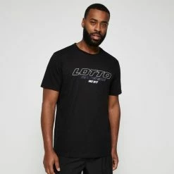 Lotto Men's Dinamico Tee Black -Women's Clothing store online BP641733005 black