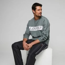 Lotto Men's Dinamico Woven Pant Black Steel