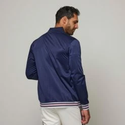 FILA Men's Heritage Wyatt Tricot Jacket New Navy -Women's Clothing store online BP641894004 new nvy 2