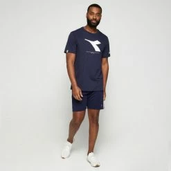 Diadora Men's Heritage T-shirt Navy -Women's Clothing store online BP641964005 navy 5