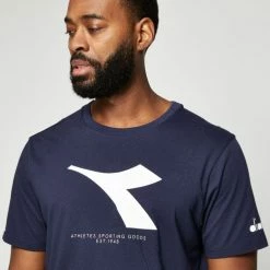 Diadora Men's Heritage T-shirt Navy -Women's Clothing store online BP641964005 navy 7