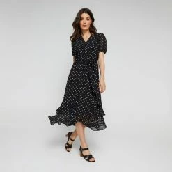 Leona Edmiston Ruby Women's Wrap Front Spot Dress Spot Print 11 Leona Edmiston Ruby Women's Wrap Front Spot Dress Spot Print -Women's Clothing store online BP641971003 spot prn