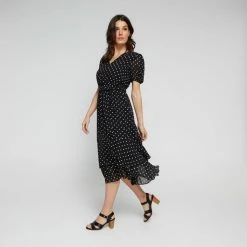 Leona Edmiston Ruby Women's Wrap Front Spot Dress Spot Print 9 Leona Edmiston Ruby Women's Wrap Front Spot Dress Spot Print -Women's Clothing store online BP641971003 spot prn 5