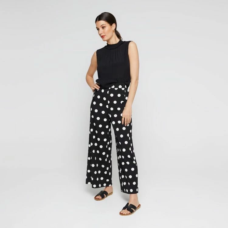 Leona Edmiston Ruby Women's Spot Print Wide Leg Pant Spot Print 4 Leona Edmiston Ruby Women's Spot Print Wide Leg Pant Spot Print - Image 2