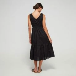 JB Jayson Brunsdon Women's Shirred Waistmaxi Dress Black -Women's Clothing store online BP642038003 black 3