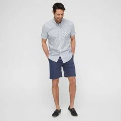 Jeff Banks Chambray Tailored Shorts Denim -Women's Clothing store online BP642084004 denim