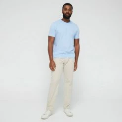 Jeff Banks Feather Stripe Logo Crew Tee Sky Sky -Women's Clothing store online BP642088005 sky 3