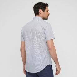 Jeff Banks Fishies Print Short Sleeve Shirt White & Navy -Women's Clothing store online BP642101004 wht nvy 2