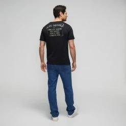 Lee Cooper Front/Back Stencil Print Tee Black -Women's Clothing store online BP642108005 black 2