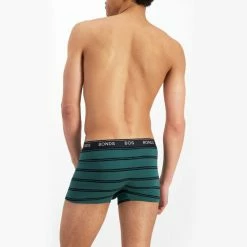 Bonds Guyfront Trunk 3 Pack Green Stripe