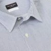 Van Heusen Classic 1 Colour Mini Stripe Long Sleeve Shirt Blue