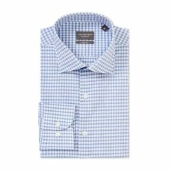 Van Heusen Tailored Check Long Sleeve Shirt Blue Blue -Women's Clothing store online BP643208008 blue 2