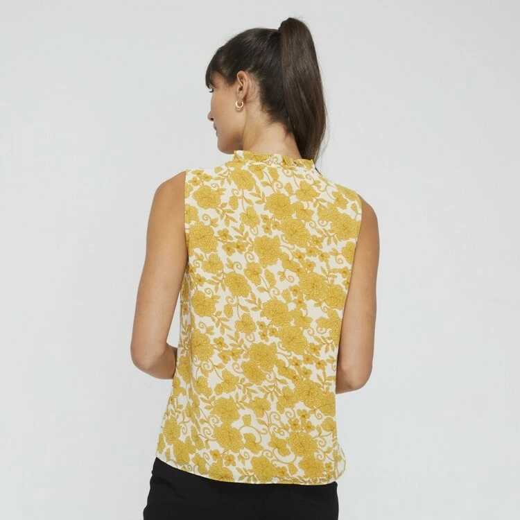 Jane Lamerton Women's Ruffle Front Top Floral Print 6 Jane Lamerton Women's Ruffle Front Top Floral Print - Image 4